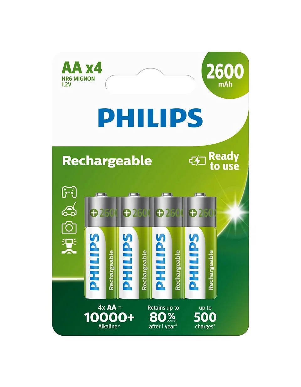 Ds015582 Baterija Philips Aa Nimh 2600 Mah 4 Kom