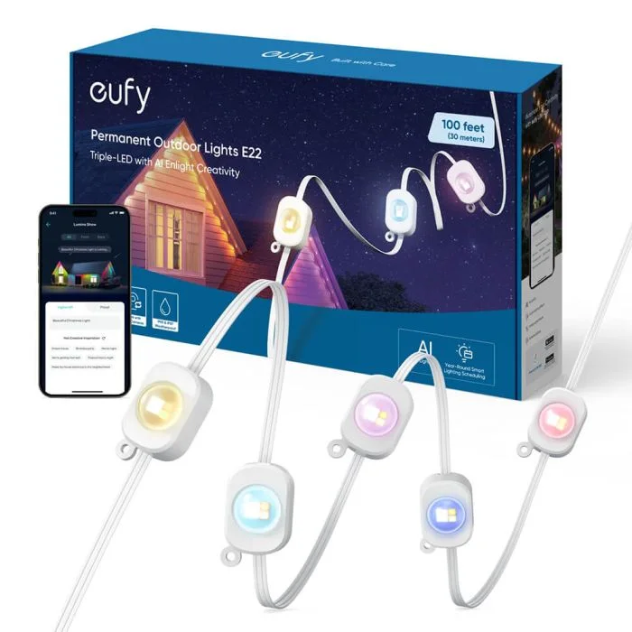 LED traka Anker Eufy E22 - 30,5 m, RGBWW, IP67, crna